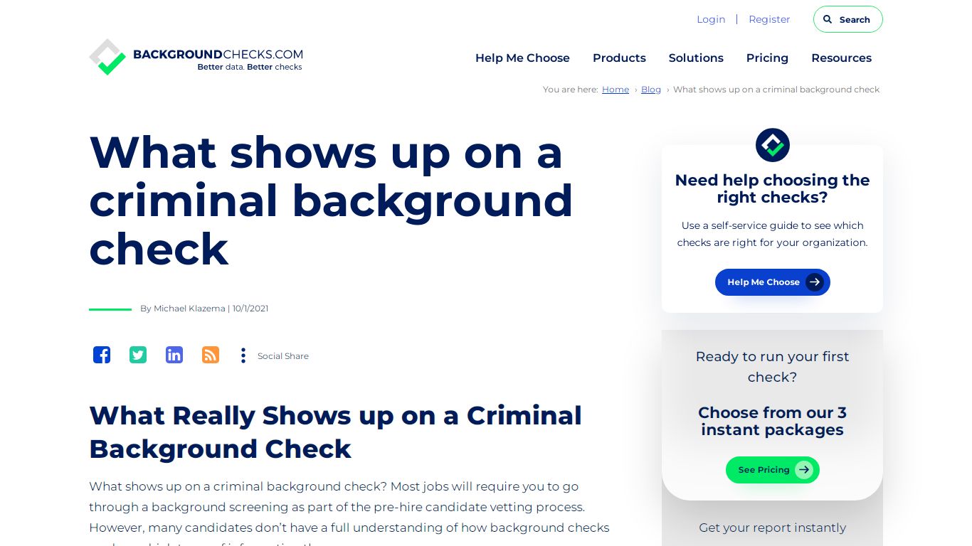What shows up on a criminal background check